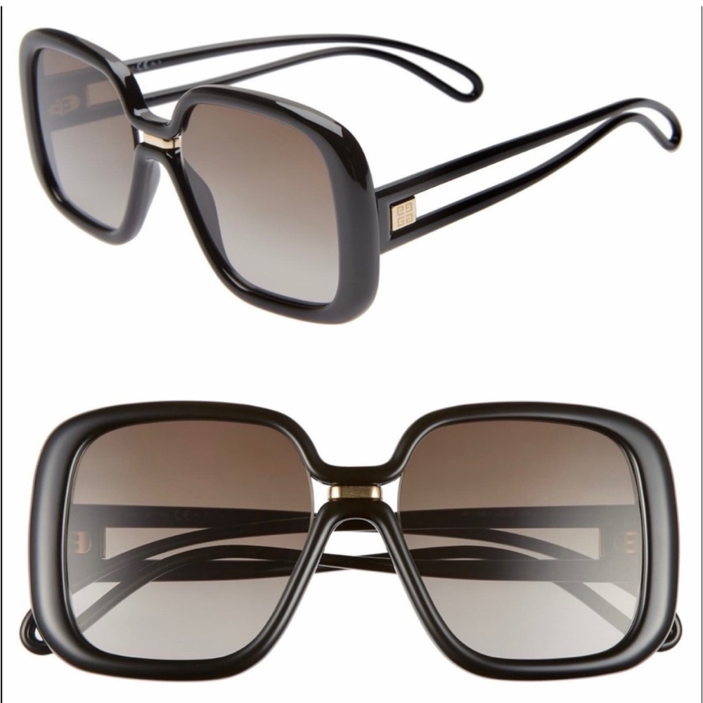 Givenchy Oversized 55 square sunglasses Like New! Black